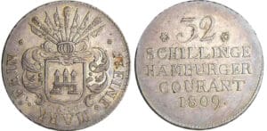 Allemagne - Hamburg - 32 schilling 1809 C.A.I.G