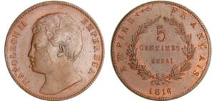 Napoléon II - 5 centimes 1816 Essai