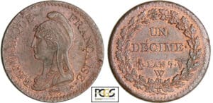 Directoire (1795-1799) - 1 décime Dupré - grand module An 7 W (Lille)