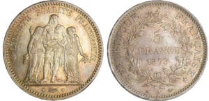 Troisième république (1871-1940) - 5 francs Hercule 1873 A (Paris)