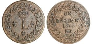 Louis XVIII (1815-1824) - Un décime Blocus de Strasbourg 1815.. BB