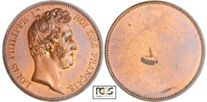 Louis-Philippe Ier (1830-1848) - Concours de Tiolier - Module de la 5 francs uniface nd (1830)