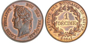 Louis-Philippe Ier (1830-1848) - Module du décime, Refonte des monnaies - nd (1840) essai