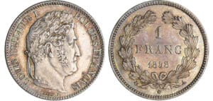 Louis-Philippe Ier (1830-1848) - 1 franc tête laurée 1838 A (Paris)