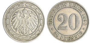 Allemagne (Reich) - 20 pfennig 1890 J