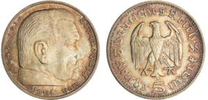 Allemagne - Reich - 5 reichmark 1935 F