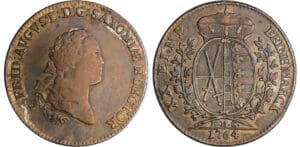 Allemagne - Sachsen - Freidrich August III (1763-1806) - 2/3 de taler 1764 EDC (Dresden)