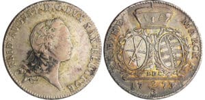 Allemagne - Sachsen - Freidrich August III (1763-1806) - 2/3 de taler 1773 EDC (Dresden)