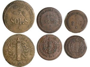 Allemagne - Siège de Mayence - 5 sols, 2 sols et 1 sol