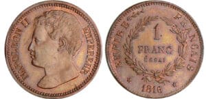 Napoléon II - 1 franc 1816 Essai