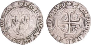 Charles VII (1422-1461) - Blanc à la couronne - Chinon