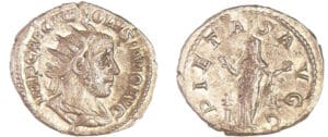 Volusien - Antoninien (251-252, Milan) - La Piété