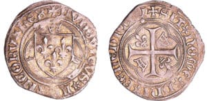 Louis XI (1461-1483) - Blanc à la couronne - Saint-Lô