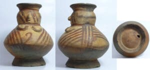 Précolombien - Equateur, Ambato, Tunguruhua, Andes centrales, Phase Panzaleo - Vase globulaire anthropomorphe - 500 / 1500 ap. J.-C.