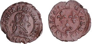 Henri III (1574-1589) - Double tournois - 1588 D (Lyon)