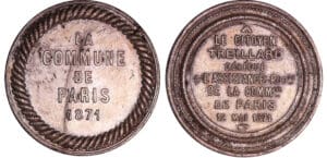 France - Guerre de 1870-1871 - Médaille en étain "Règne de la commune", 1871