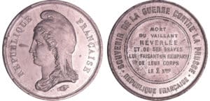 France - Guerre de 1870-1871 - Médaille en étain "Les héros"