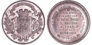 France - Guerre de 1870-1871 - Médaille en étain "Emprunt national, libération du territoire", 1871-1872