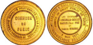 France - Guerre de 1870-1871 - Médaille en étain "Règne de la Commune", 1872