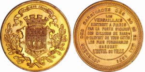 France - Guerre de 1870-1871 - Médaille en étain "Règne de la Commune", 1871