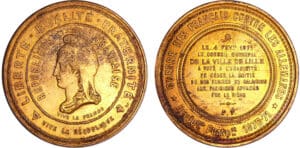 France - Guerre de 1870-1871 - Médaille en étain "Le ravitaillement", 1871