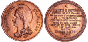 France - Guerre de 1870-1871 - Médaille en étain "La guerre dans les départements", 1870