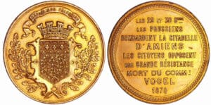 France - Guerre de 1870-1871 - Médaille en étain "La guerre dans les départements", 1870