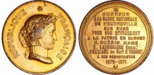 France - Guerre de 1870-1871 - Médaille en étain "La guerre dans les départements", 1870