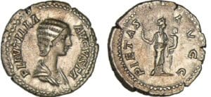 Plautille - Denier (203, Rome)
