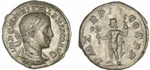 Alexandre Sévère - Denier (222, Rome) - Mars