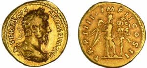 Lucius Vérus - Aureus (164, Rome) - La Victoire