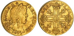 Louis XIV (1643-1715) - Louis d’or à la mèche longue - 1652 B (Rouen)