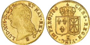 Louis XVI (1774-1792) - Louis d’or au buste nu - 1786 K (Bordeaux)