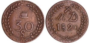 Louis XVIII (1815-1824) - 30 sous 1820 - Mines d'Aniche