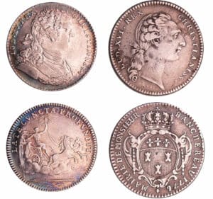 Louis XV et Louis XVI - Lot de 2 jetons en argent