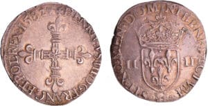 Henri III (1574-1589) - Quart d'écu - 1582 H (La Rochelle)
