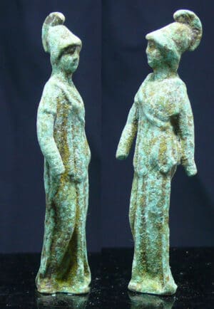 Romain - Statuette d'Athéna en bronze - 100 / 200 ap. J.-C.