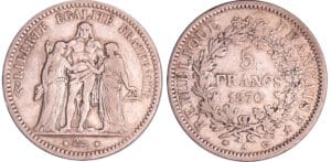 Troisième république (1871-1940) - 5 francs Hercule 1870 A (Paris)