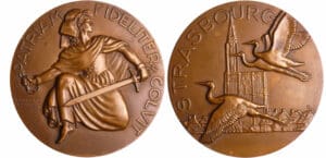 Médaille - Libération de Strasbourg, 1944, d'après R. Delamarre