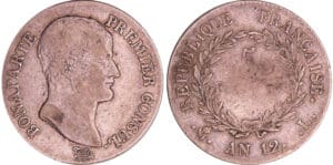 Bonaparte premier consul (1799-1804) - 5 francs An 12 L (Bayonne)