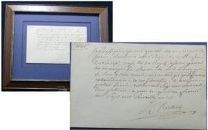 Rare autographe du graveur général du roi Louis XV, Joseph Charles Roetters, 1761