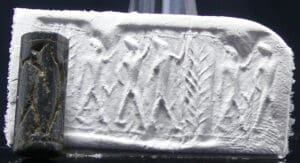 Phénicie - Sceau cylindre en pierre - 600 / 500 av. J.-C.