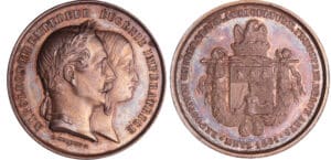 Napoléon III (1852-1870) - Médaille en argent Exposition universelle d'agriculture, d'industrie et de Beaux-Arts de Metz 1861