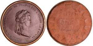 France - Révolution - Palloy. Médaille bi-métallique de la Mort de Marie-Antoinette, 1793 (Restauration ?) Paris
