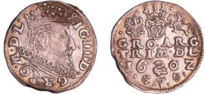 Baltikum - Litauen - Sigismund III. von Polen (1587-1632) -  3 Gröscher 1602 V (Vilnius)