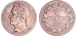 Belgique - Léopold Ier (1831-1865) - 5 francs 1833