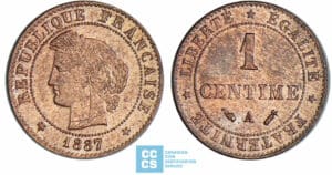 1 centime Cérès - 1887 A (Paris)