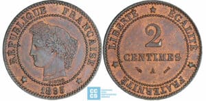 2 centimes Cérès - 1895 A (Paris)