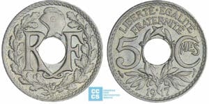 5 centimes Lindauer - Grand module - 1917