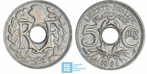 5 centimes Lindauer - Petit module - 1924 (Poissy)